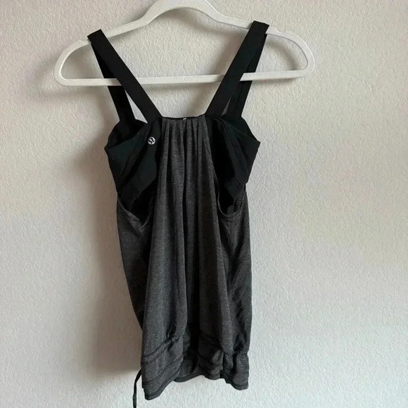 Lululemon Run Women’s Black Gray Back On Track Athletic Sleeveless Tank Size 4 - Picture 4 of 8